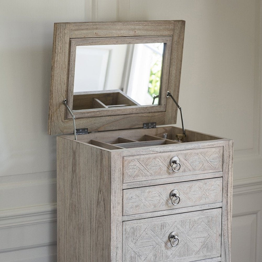 Product photograph of Gallery Interiors Mustique 5 Drawer Lingerie Chest from Olivia's.