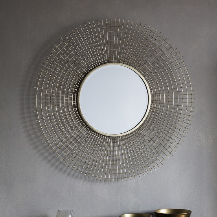 Product photograph of Gallery Interiors Stafford Mirror Silver from Olivia's.