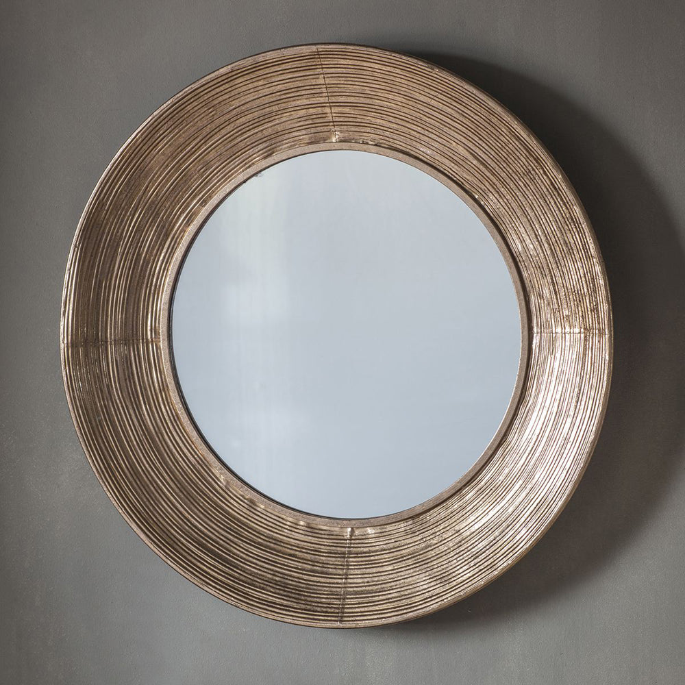 Product photograph of Gallery Interiors Knowle Round Mirror Gold Single from Olivia's.