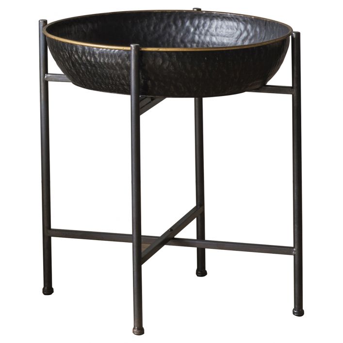Gallery Direct Wesley Hammered Basin Side Table