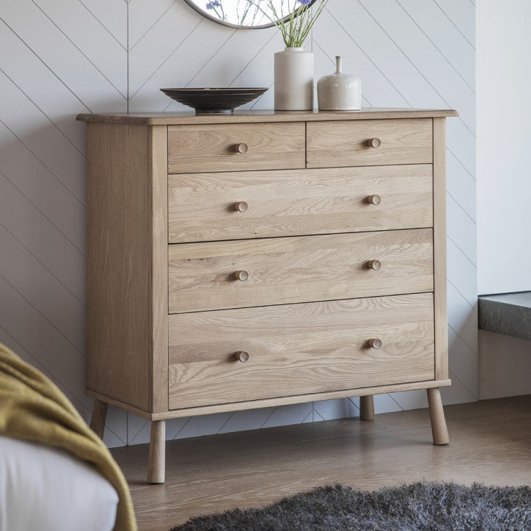 Product photograph of Gallery Interiors Wycombe 5 Drawer Chest from Olivia's.