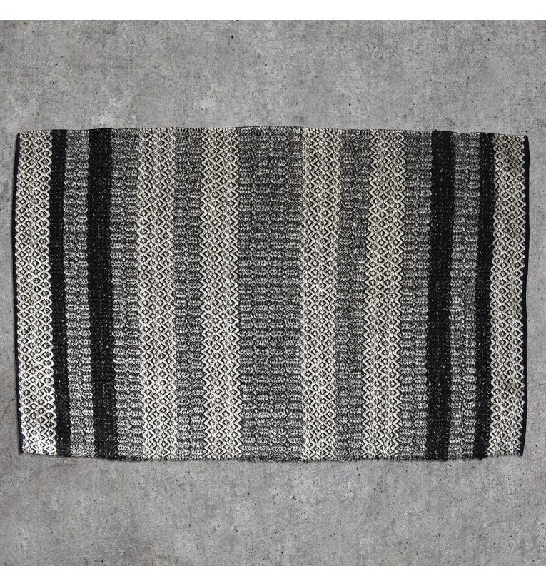 Product photograph of Gallery Interiors Utah Rug In Black Grey from Olivia's.