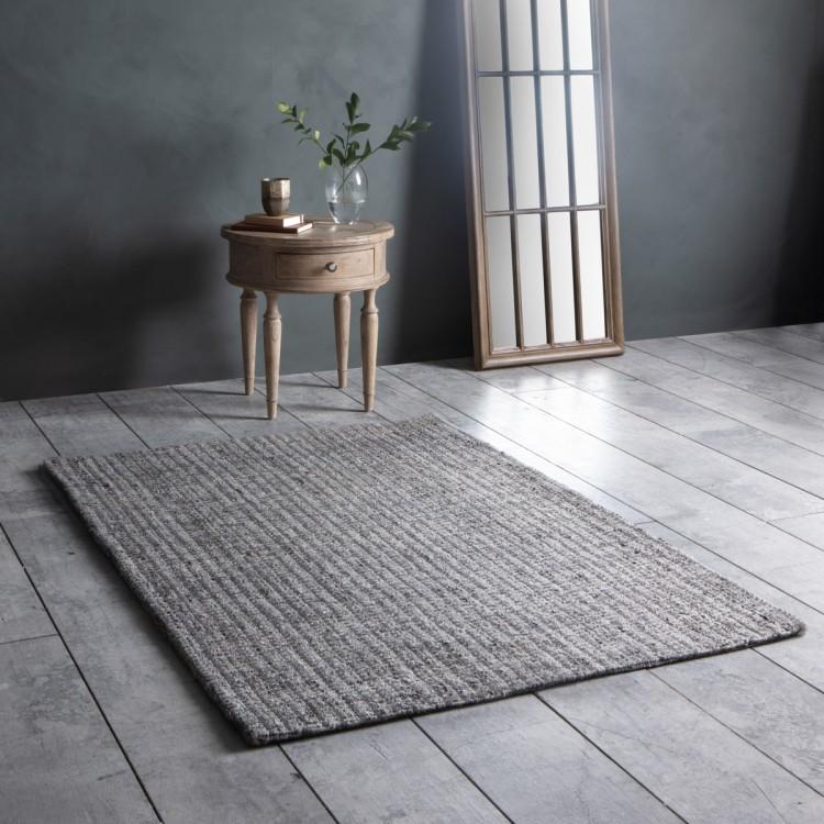 Gallery Direct Arizona Jute Textured Rug In Silvergrey Outlet