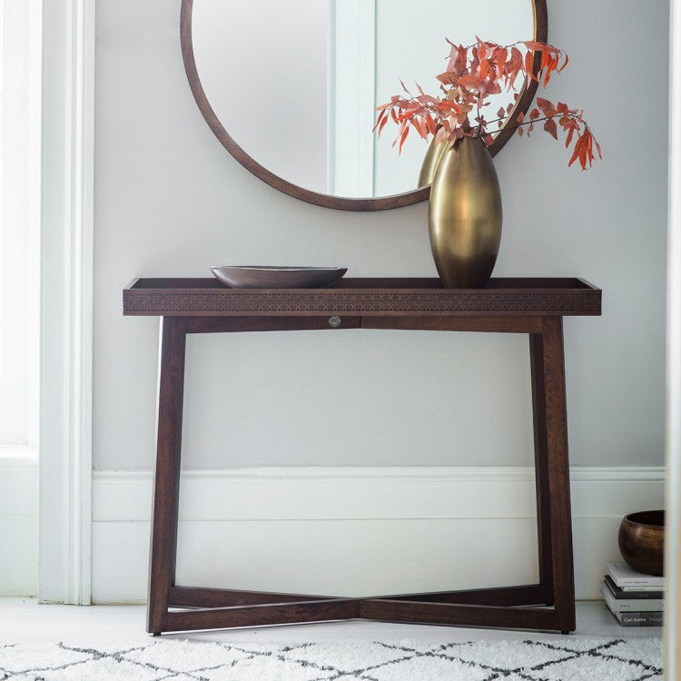 Product photograph of Gallery Interiors Boho Retreat Console Table from Olivia's.