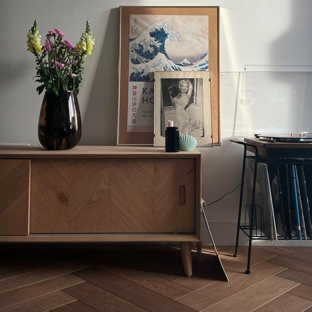 Product photograph of Gallery Interiors Milano Scandi Media Unit In Oak from Olivia's.