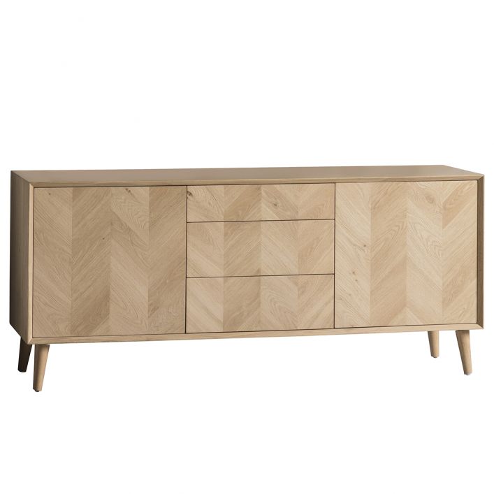 Product photograph of Gallery Interiors Milano 2 Door 3 Drawer Sideboard from Olivia's.