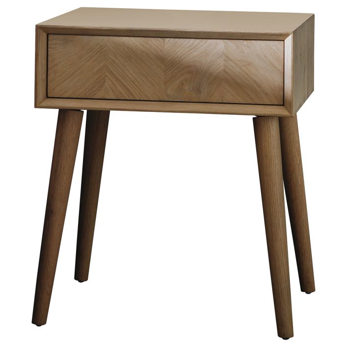 Gallery Interiors Milano 1 Drawer Side Table Outlet