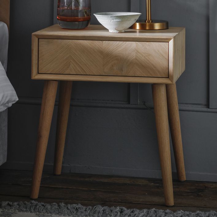 Product photograph of Gallery Interiors Milano 1 Drawer Side Table from Olivia's
