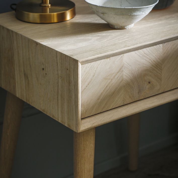 Product photograph of Gallery Interiors Milano 1 Drawer Side Table from Olivia's.