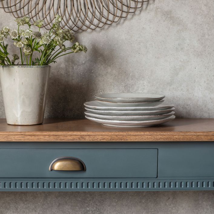 Product photograph of Gallery Interiors Bronte 1 Drawer Console Table In Storm Blue from Olivia's.