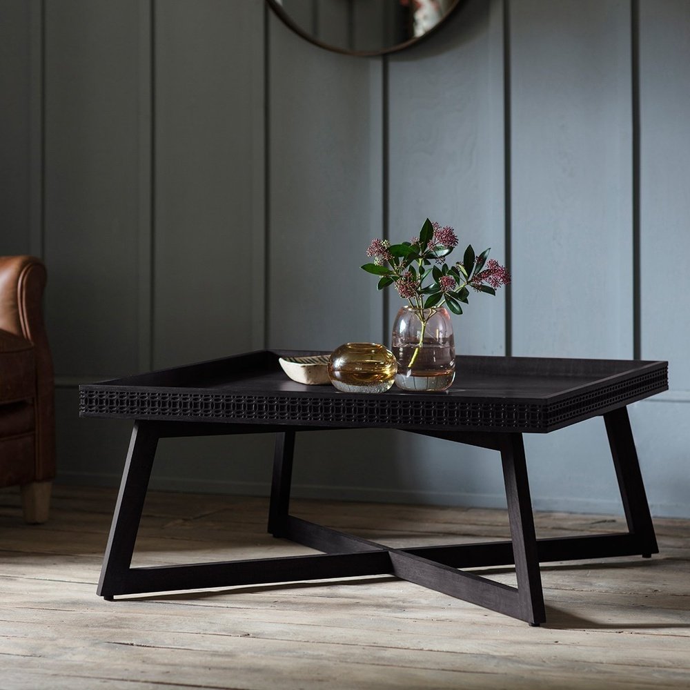 Product photograph of Gallery Interiors Boho Boutique Coffee Table In Black from Olivia's