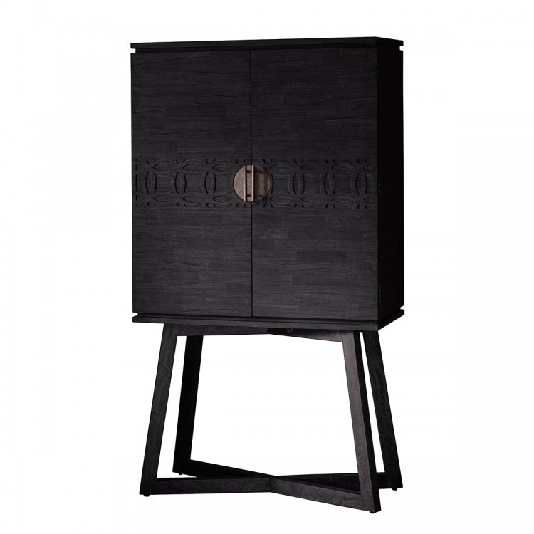Product photograph of Gallery Interiors Boho Boutique Cocktail Cabinet Black from Olivia's