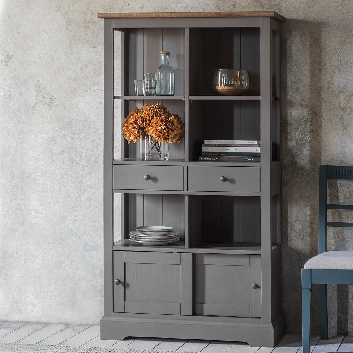Gallery Direct Cookham Rustic Bookcase In Grey Outlet