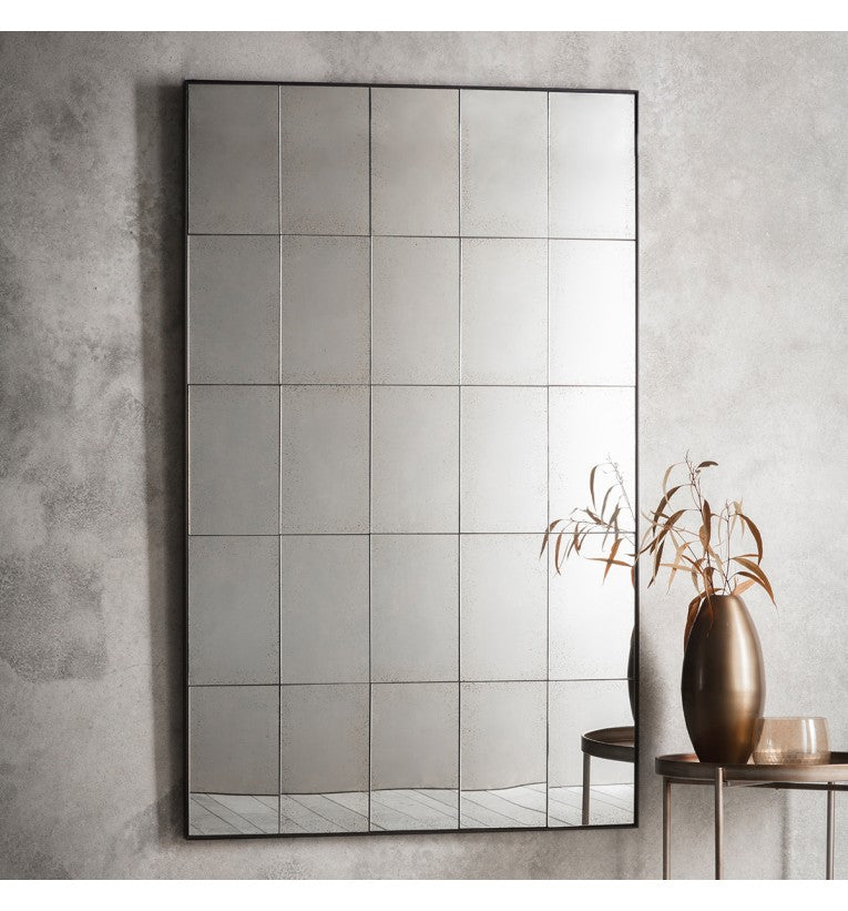 Product photograph of Gallery Interiors Boxley Antique Window Pane Mirror Large from Olivia's.
