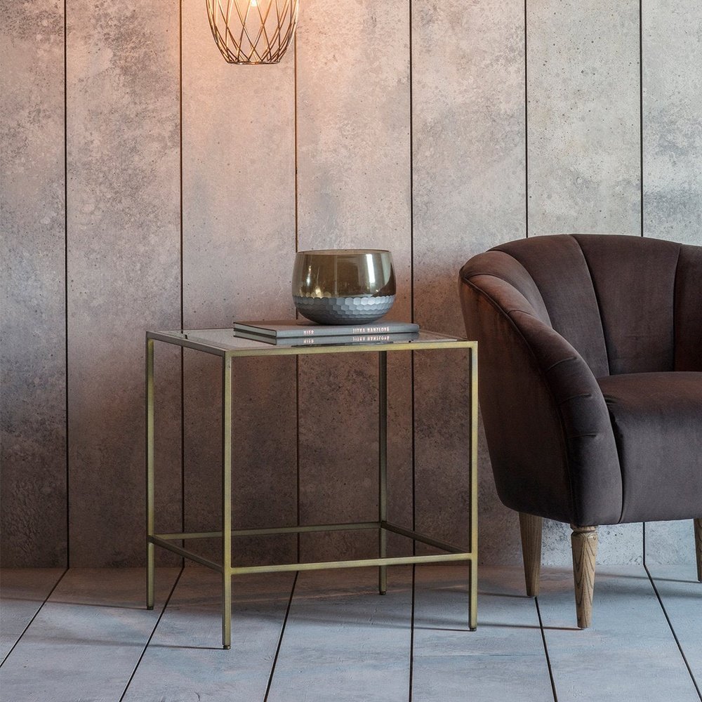 Product photograph of Gallery Interiors Rothbury Side Table In Bronze from Olivia's.