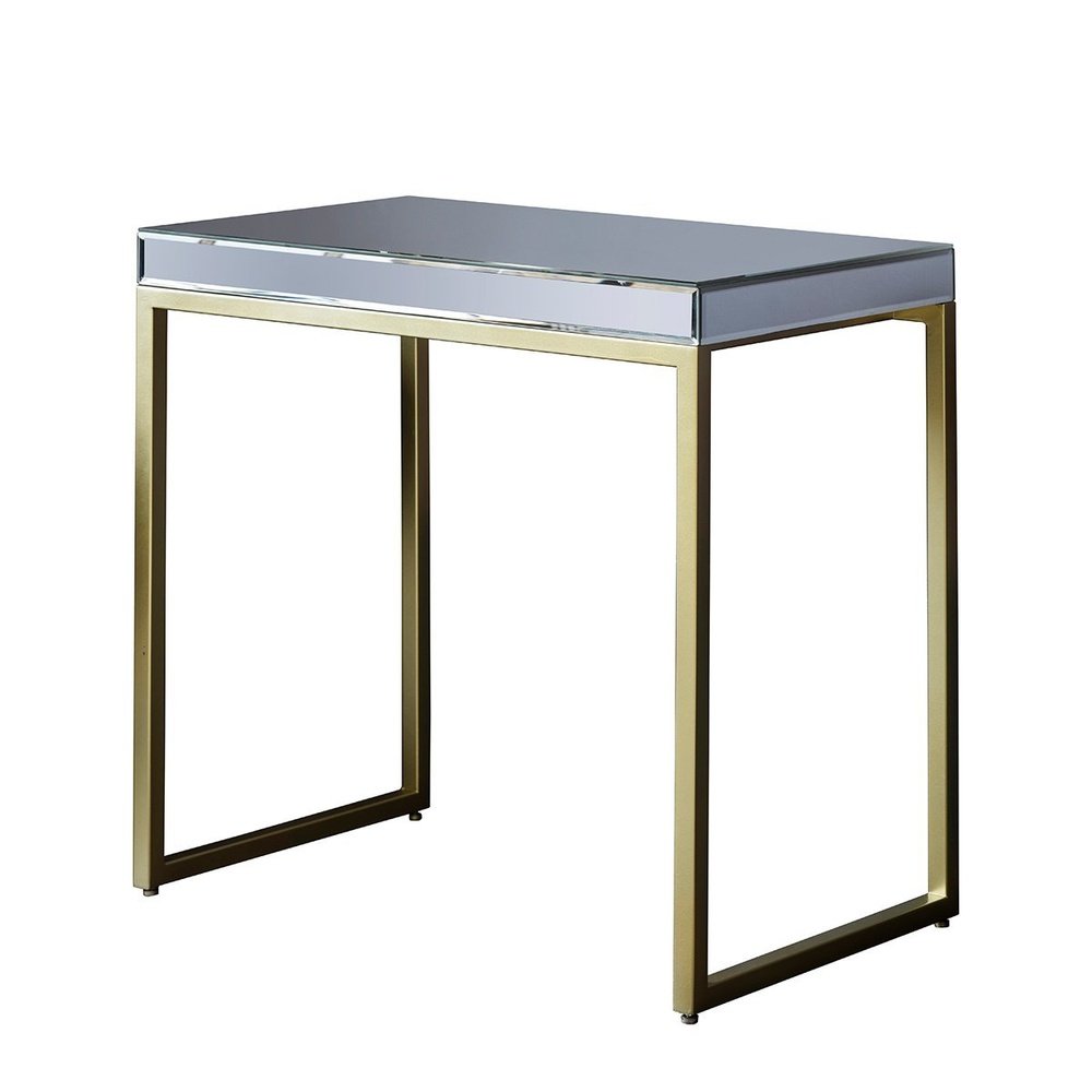 Product photograph of Gallery Interiors Pippard Mirrored Top Side Table In Champagne from Olivia's