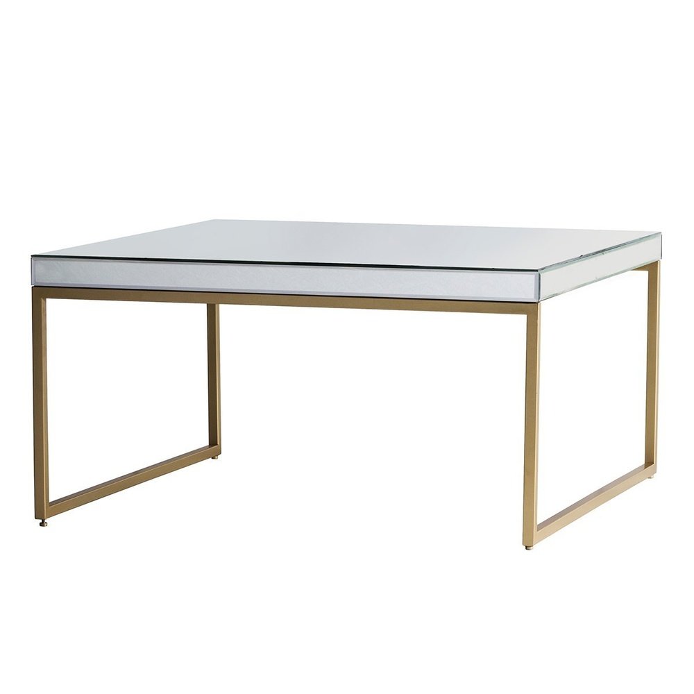 Product photograph of Gallery Interiors Pippard Mirrored Top Coffee Table In Champagne from Olivia's