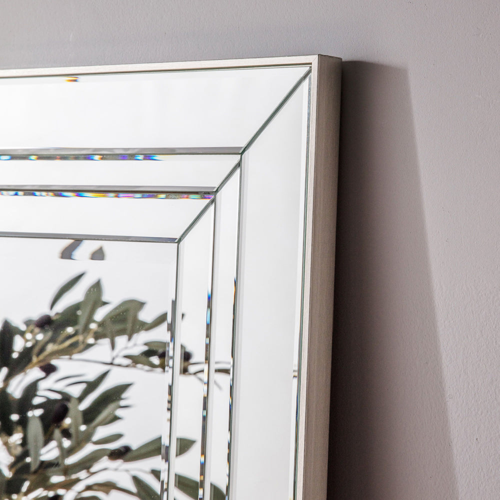 Product photograph of Gallery Interiors Knapton Leaner Mirror In Chrome from Olivia's.