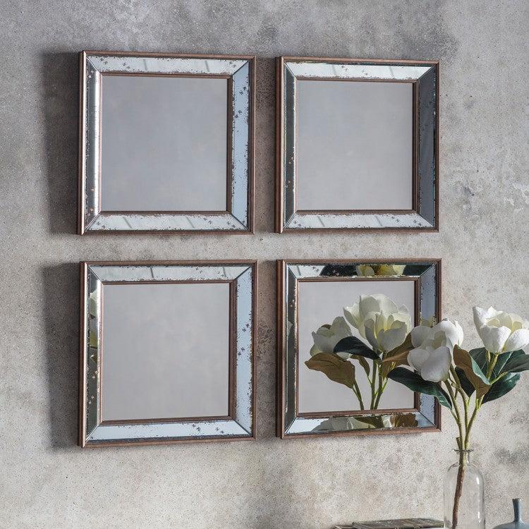 Gallery Interiors Bambra Mirror Square 4pk