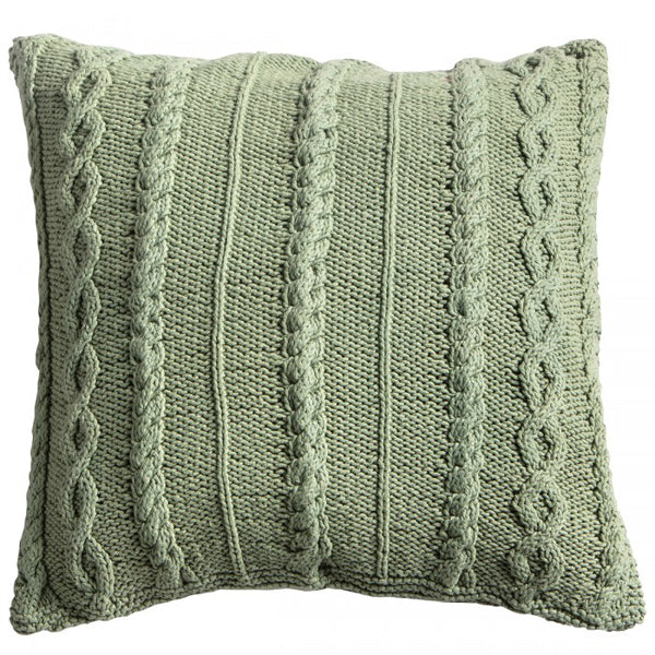 Product photograph of Gallery Interiors Walton Cable Knit Cushion Ochre from Olivia's.