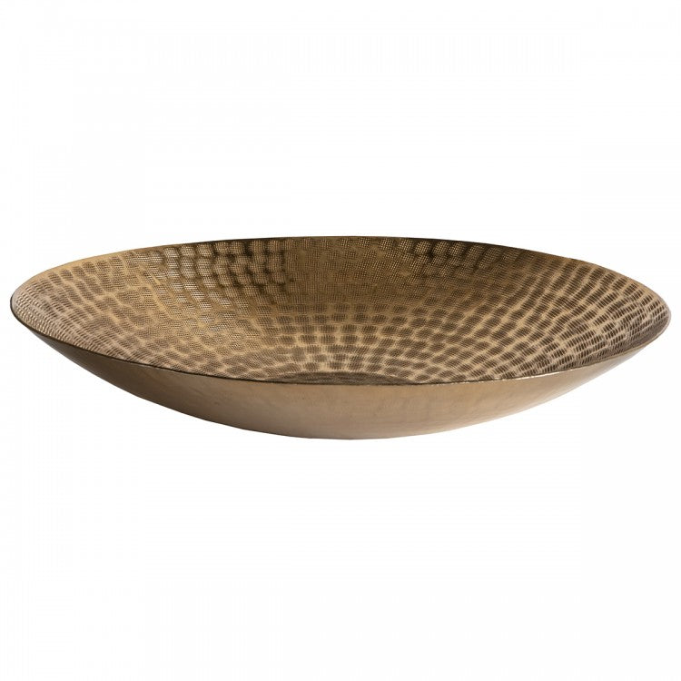 Gallery Direct Oskar Hammer Round Bowl Gold 430x430x8cm