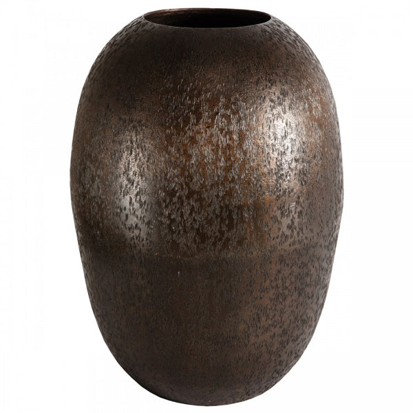 Gallery Interiors Ostana Ellipse Ball Vase Copper