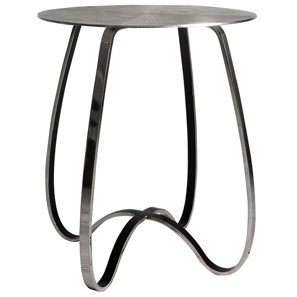 Product photograph of Gallery Interiors Omar Side Table In Silver Outlet from Olivia's