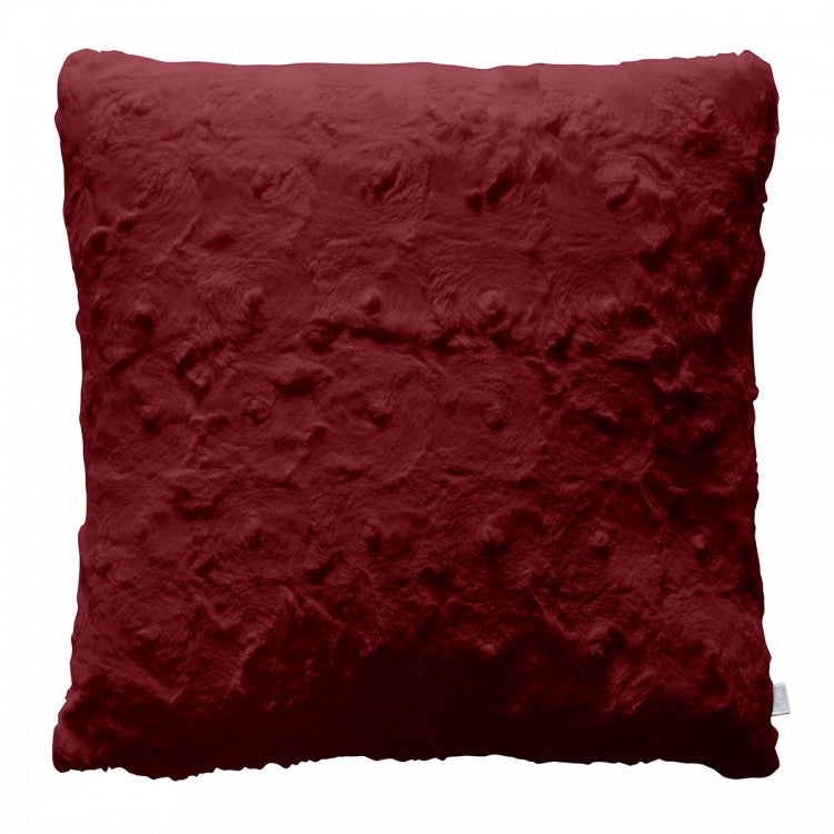 Gallery Direct Stellan Fur Cushion Claret