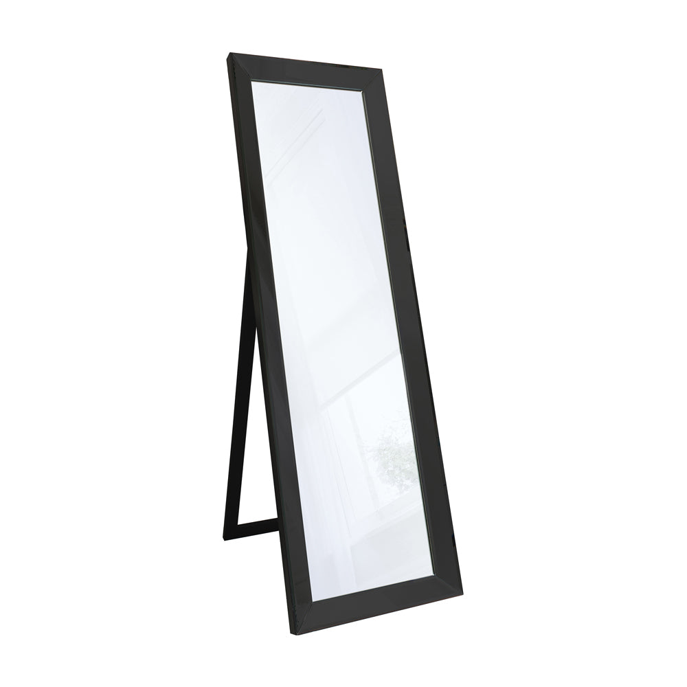 Product photograph of Gallery Interiors Luna Cheval Mirror In Black from Olivia's