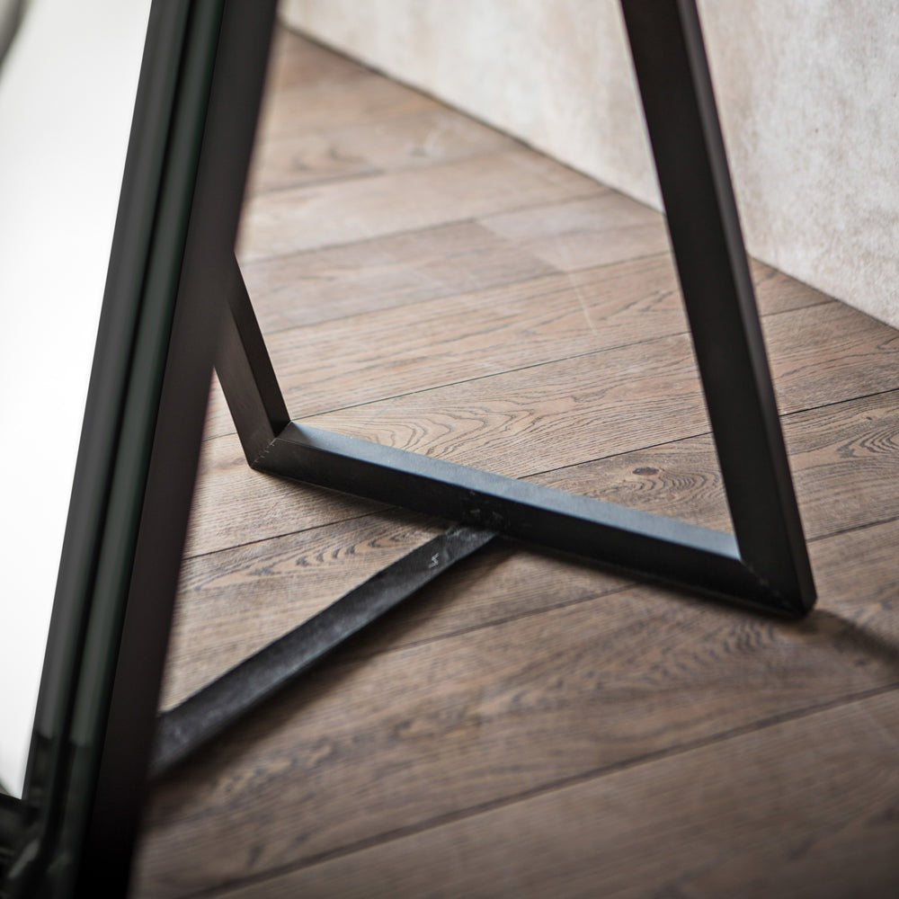 Product photograph of Gallery Interiors Luna Cheval Mirror In Black from Olivia's.