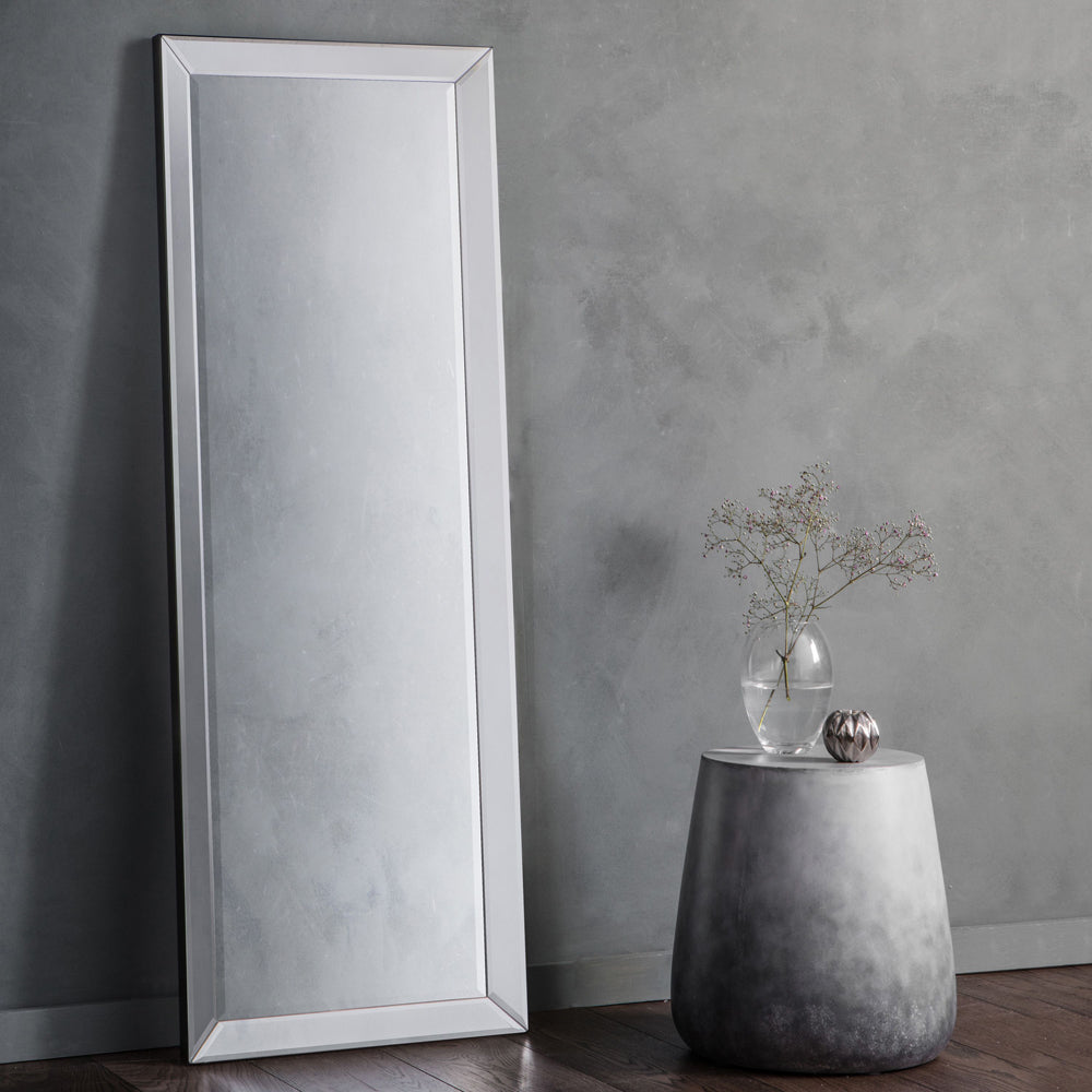 Product photograph of Gallery Interiors Luna Mirror Euro Grey from Olivia's.