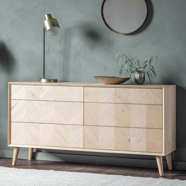 Product photograph of Gallery Interiors Milano 6 Drawer Chest from Olivia's