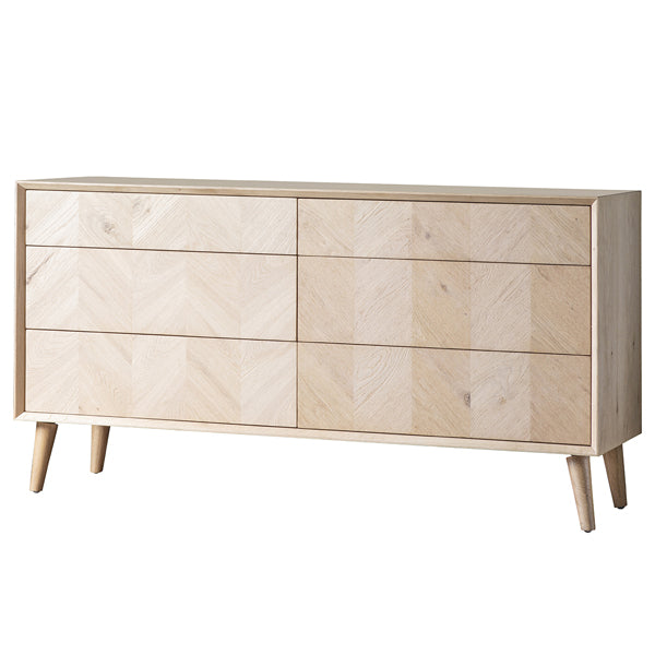 Product photograph of Gallery Interiors Milano 6 Drawer Chest from Olivia's.