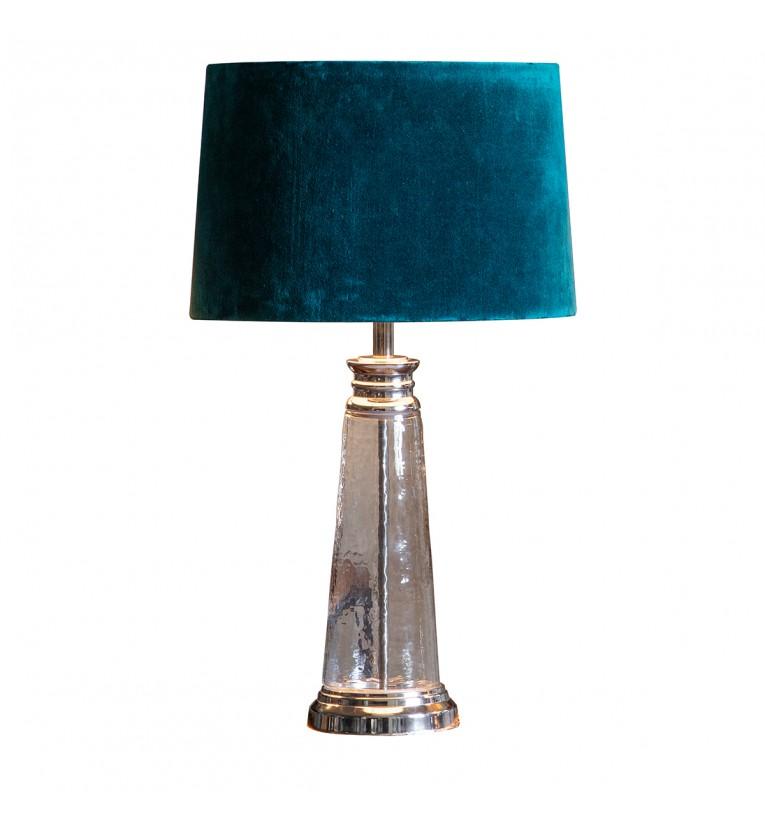 Product photograph of Olivia S Cameron Table Lamp Velvet Glass Teal from Olivia's