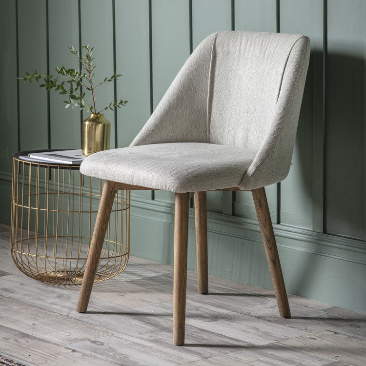 Product photograph of Gallery Interiors Hudson Living Set Of 2 Elliot Dining Chairs In Neutral from Olivia's.