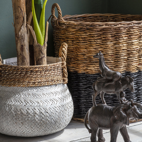 Product photograph of Gallery Interiors Orinoco Bamboo Basket from Olivia's.