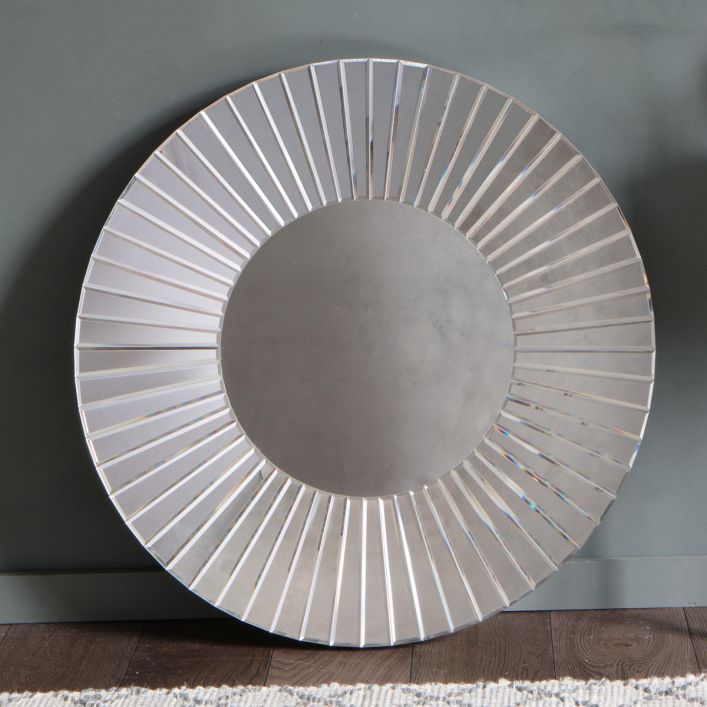 Product photograph of Gallery Interiors Faxton Mirror - Silver Silver from Olivia's