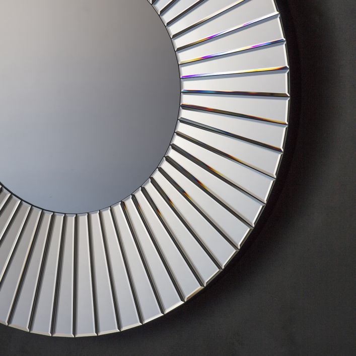Product photograph of Gallery Interiors Faxton Mirror - Silver Silver from Olivia's.