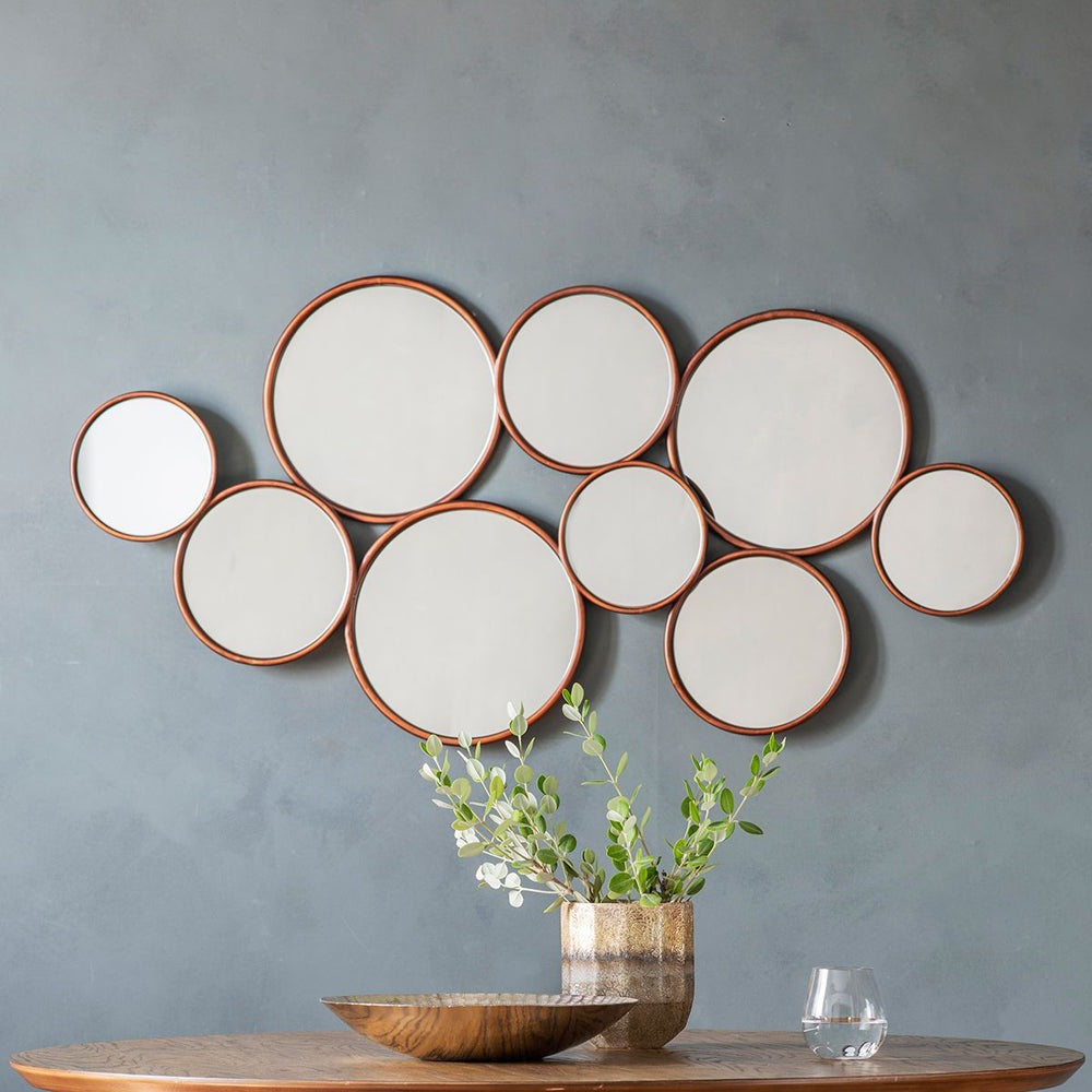 Product photograph of Gallery Interiors Kempsford Mirror In Copper from Olivia's.