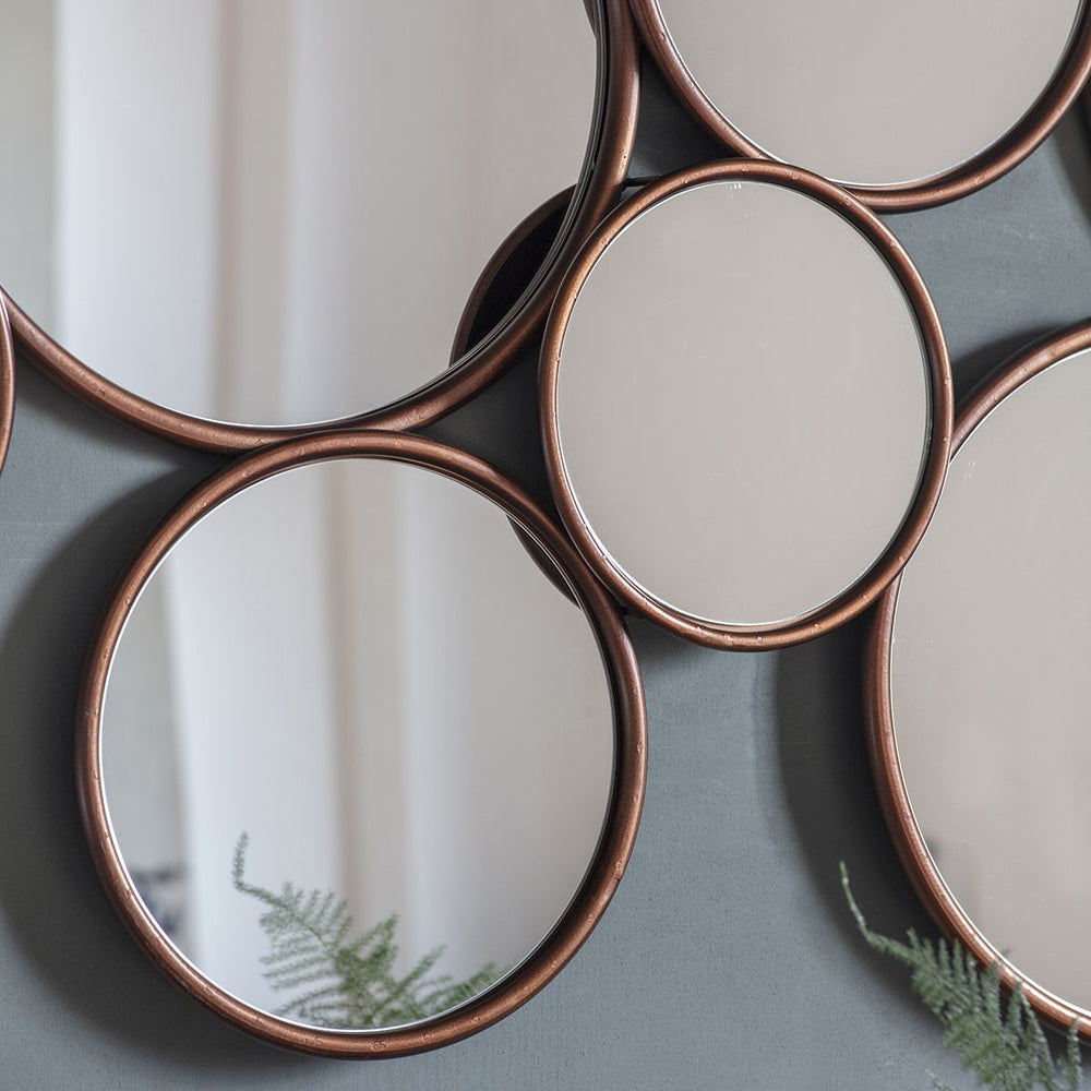 Product photograph of Gallery Interiors Kempsford Mirror In Copper from Olivia's.