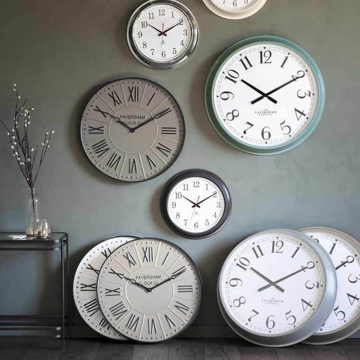Product photograph of Gallery Interiors Burnett Clock Stone from Olivia's.