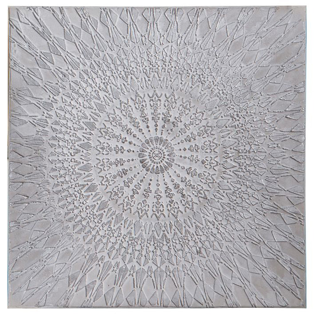 Product photograph of Gallery Interiors Roshani White Textured Art Canvas from Olivia's.