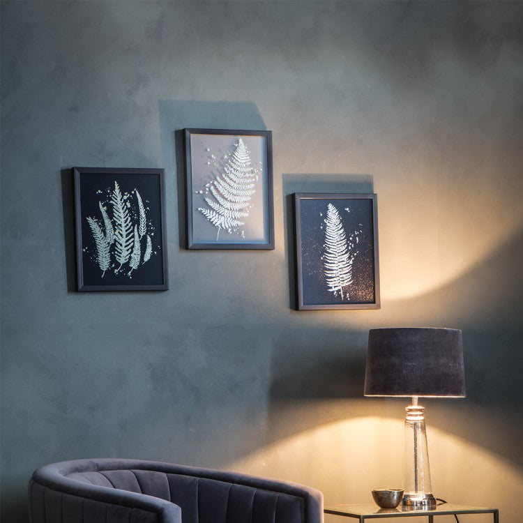 Product photograph of Gallery Interiors Set Of 3 Gold Ferns Framed Art from Olivia's