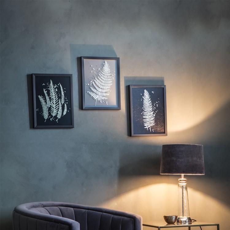 Product photograph of Gallery Interiors Set Of 3 Gold Ferns Framed Art Outlet from Olivia's