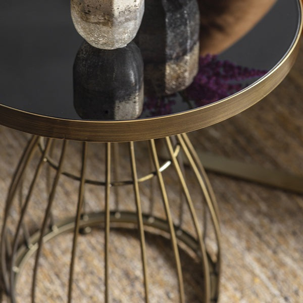 Product photograph of Gallery Interiors Southgate Side Table In Bronze from Olivia's.