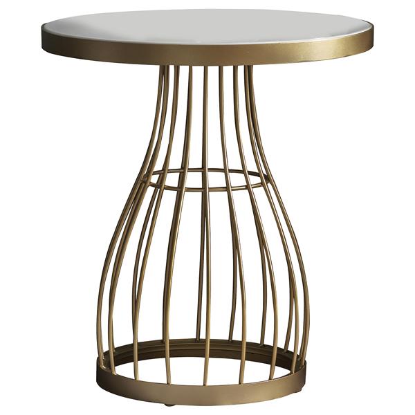 Product photograph of Gallery Interiors Southgate Side Table Champagne from Olivia's.