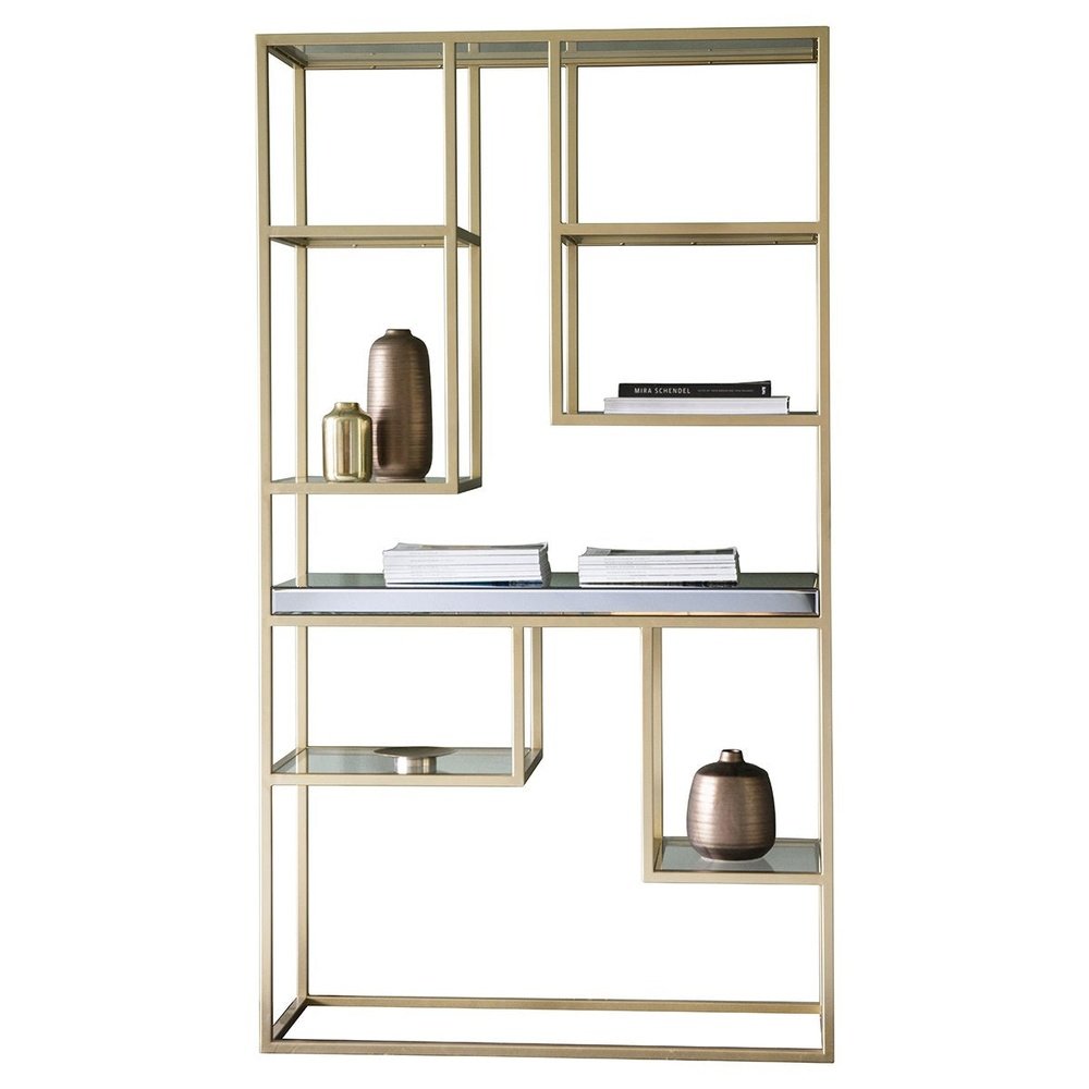 Product photograph of Gallery Interiors Pippard Open Display Unit In Champagne from Olivia's.