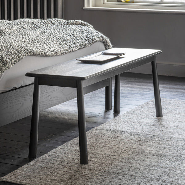 Product photograph of Gallery Interiors Wycombe Dining Bench Black from Olivia's.