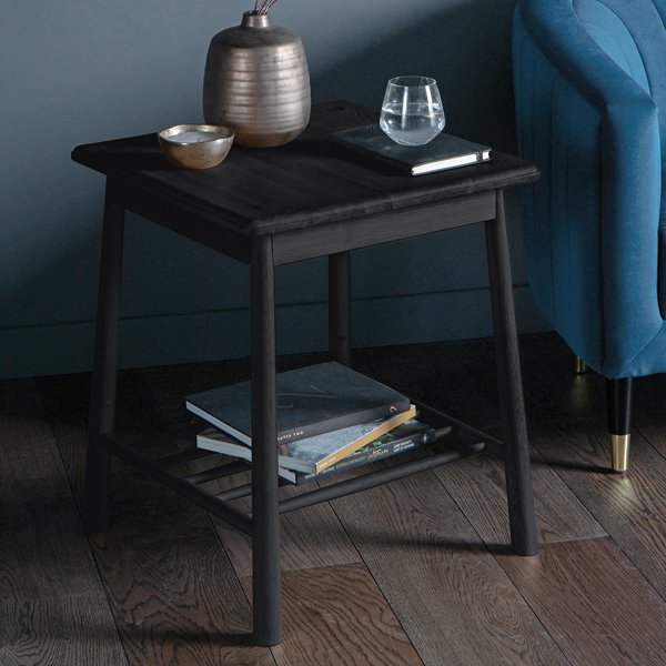 Product photograph of Gallery Interiors Wycombe Side Table Black from Olivia's.