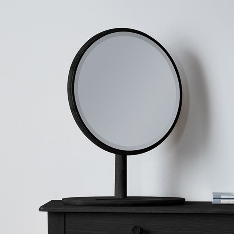 Product photograph of Gallery Interiors Wycombe Dressing Mirror Black from Olivia's.